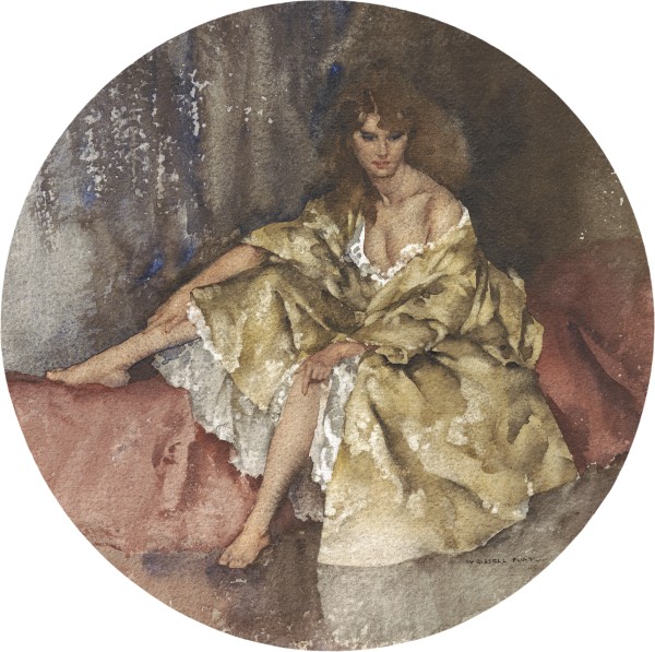 Cecilia in her gold coat