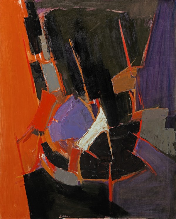 Painting with orange and purple