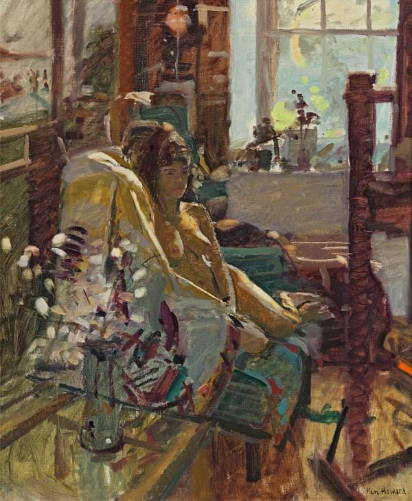 Seated nude in the studio