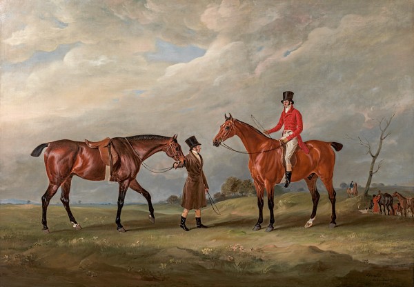 Godfrey Wentworth (1773-1834) of Woolley Hall and Hickleton Hall, Yorkshire with his groom out hunting
