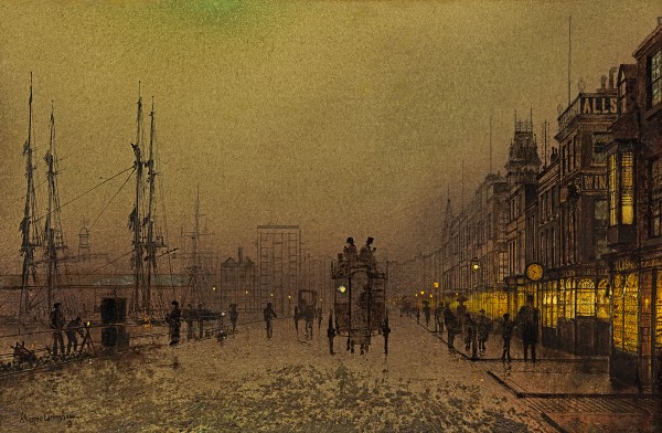 Glasgow docks, at twilight