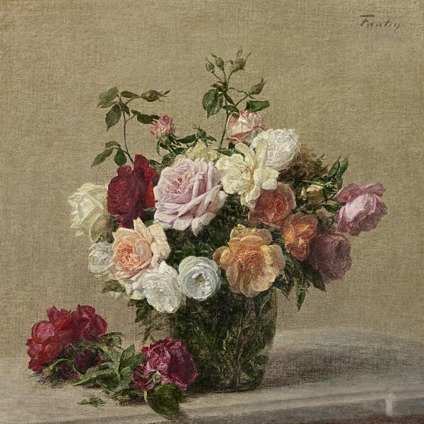 Roses dans une boule de verre