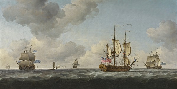 The Phoenix, 24 guns, encountering a squadron under a Rear-Admiral of the Blue in the Channel